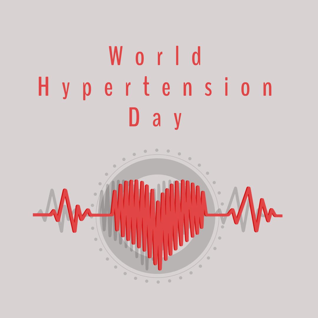 World Hypertension Day Heartbeat Design for Health Awareness from Pikwizard