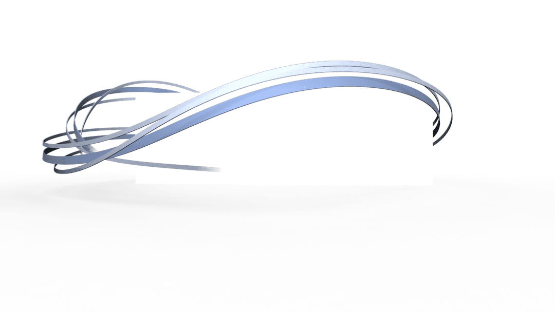 Curved Blue White Lines on Transparent Background Vector Art