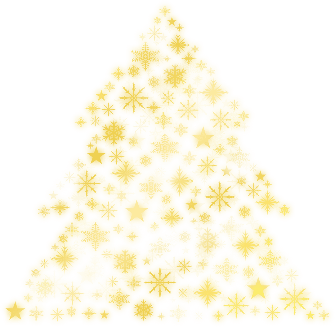 Creative Transparent Golden Christmas Tree Design