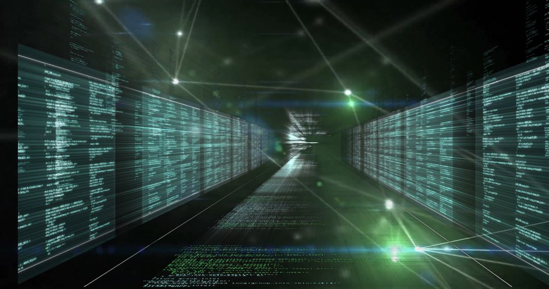 Futuristic Data Network with Global Connections Concept