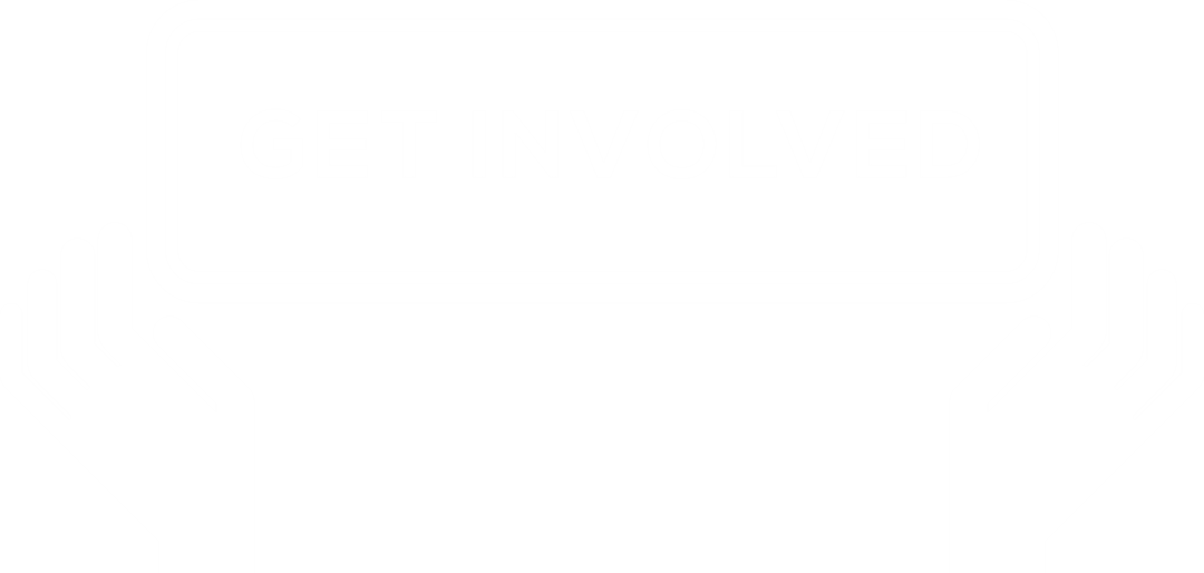 Get Involved Text with Animated Hands on Transparent Background