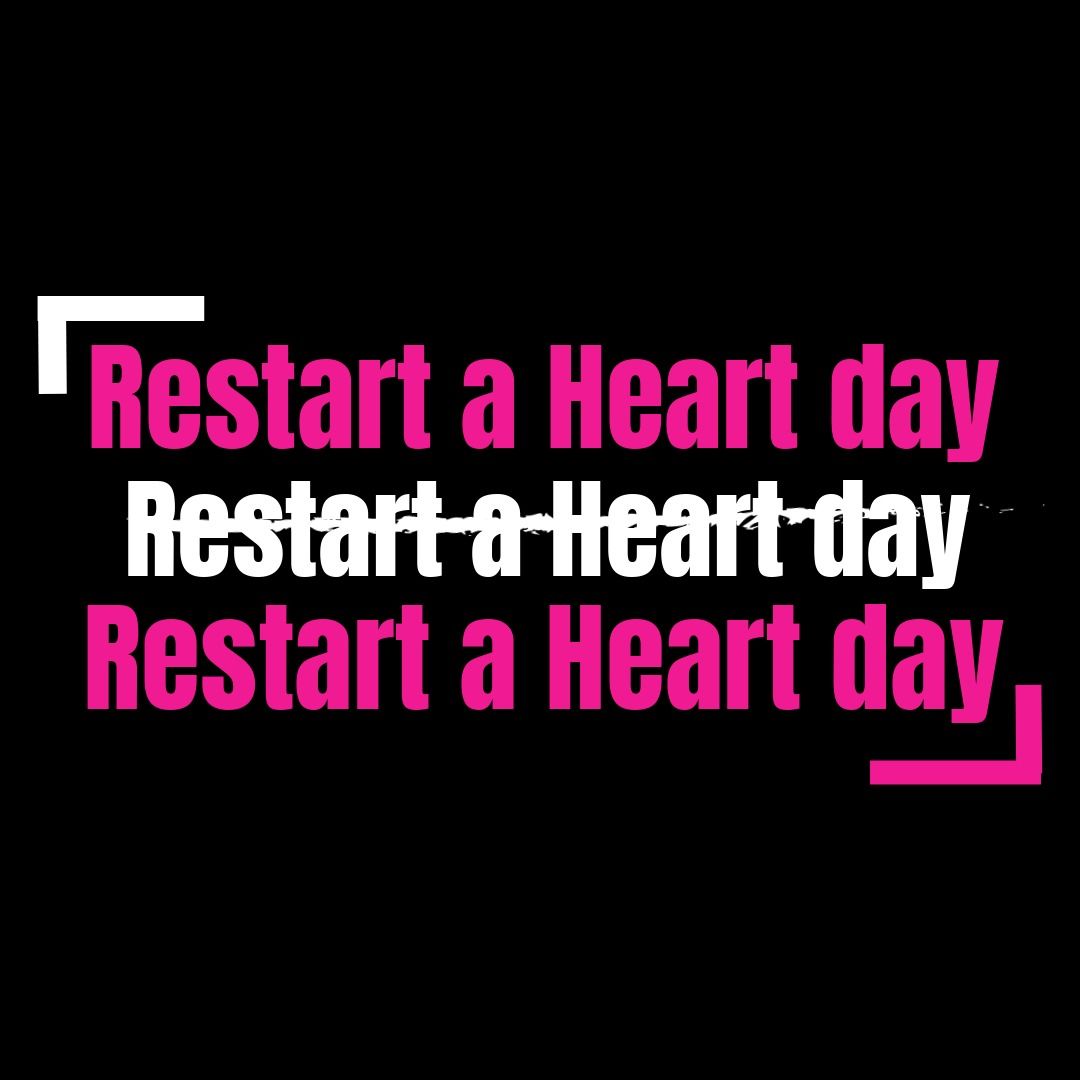 Image of restart a heart day in pink and white on black background - Download Free Stock Templates Pikwizard.com