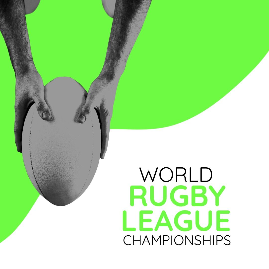 Hands Holding Rugby Ball with Dynamic World Rugby League Championships Text - Download Free Stock Templates Pikwizard.com