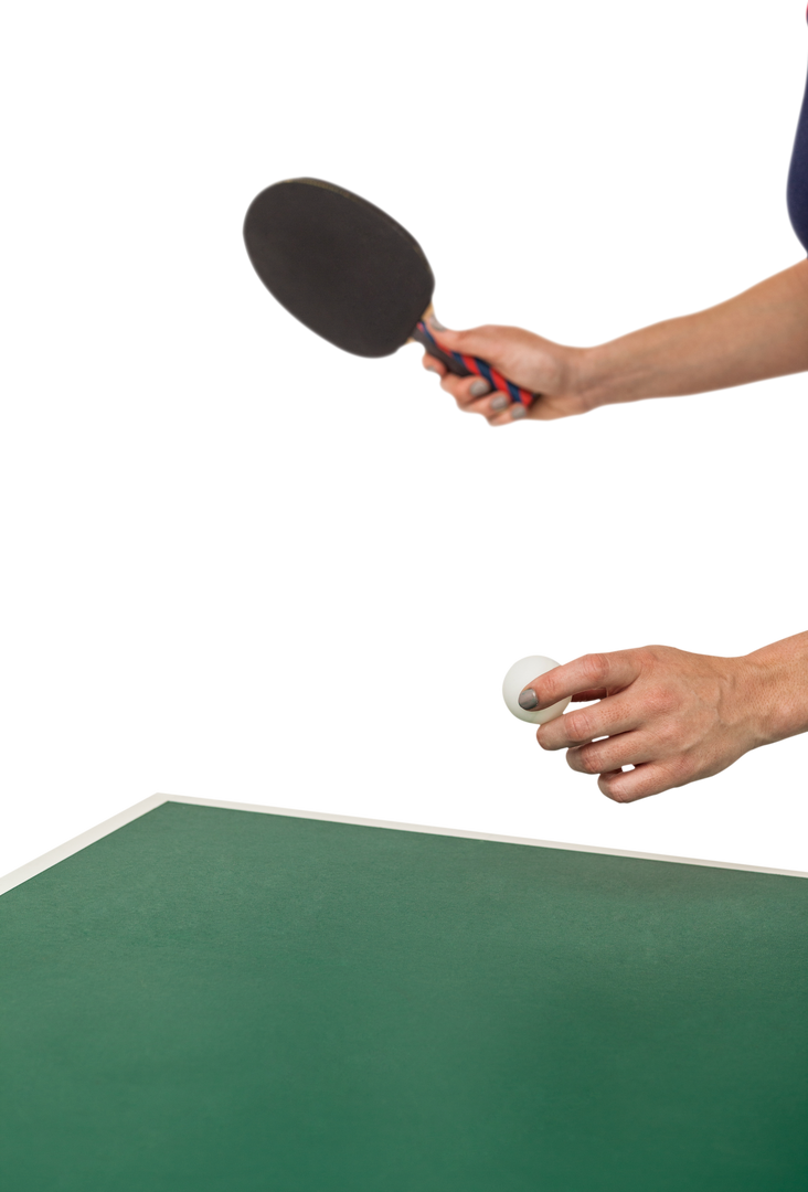 Female Athlete Ready to Serve in Transparent Table Tennis Match - Download Free Stock Images Pikwizard.com