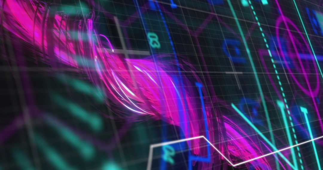 Abstract Digital Data Flow with Futuristic Design