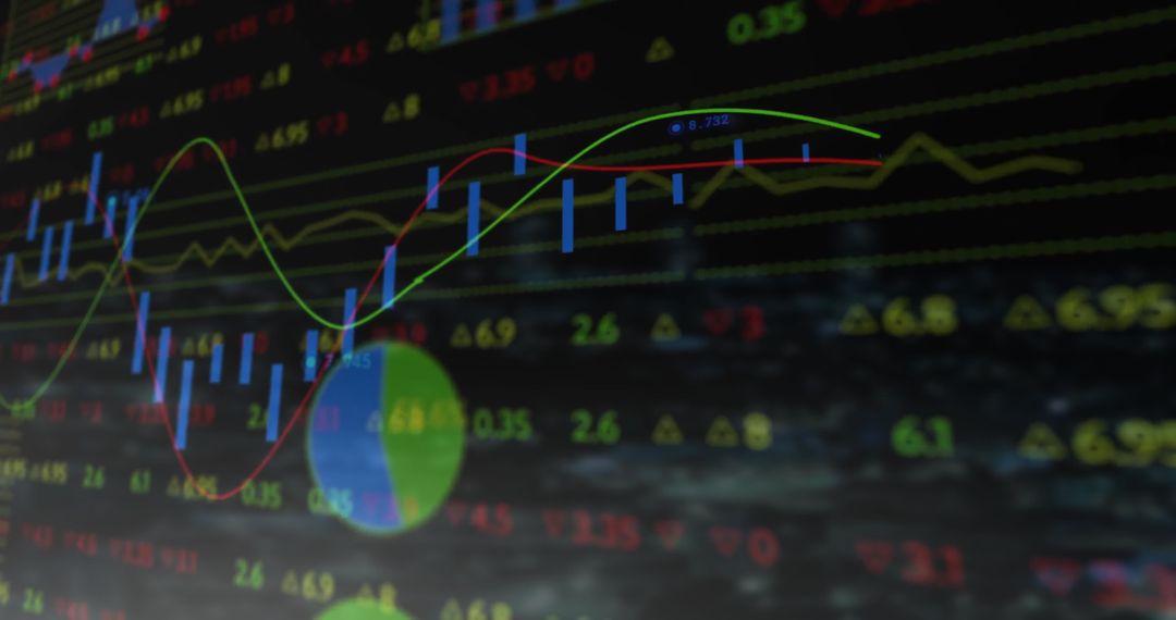 Stock Market Trends and Data Visualization in Digital Interface