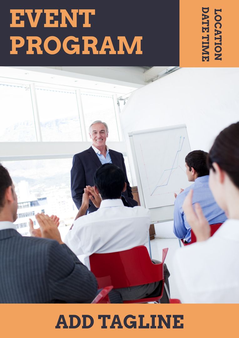 Business Event Program Speaker Engaging Audience - Download Free Stock Templates Pikwizard.com