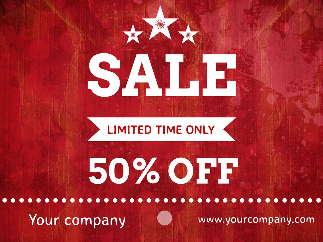 Bold Red Promotional Banner for Sale and Discounts