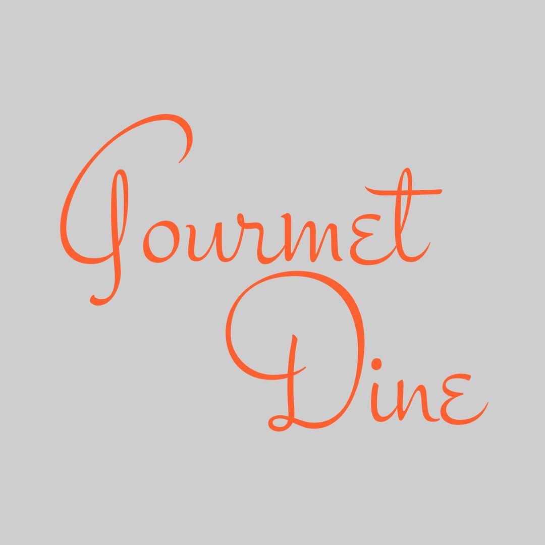 Elegant Script Logo Design Featuring Gourmet Dine Text