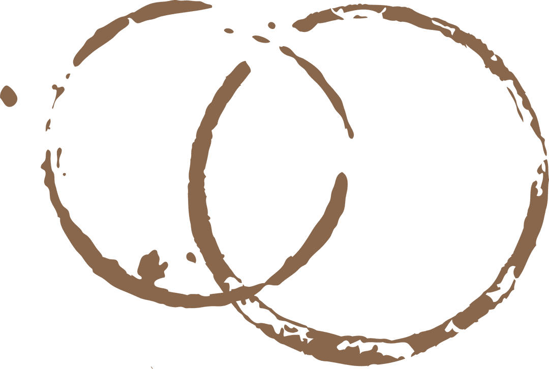 Overlapping Stain Ring Marks on Transparent Background