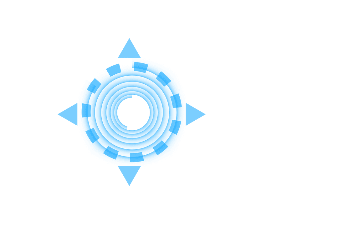 Abstract Transparent Blue Vector Shapes with Arrows