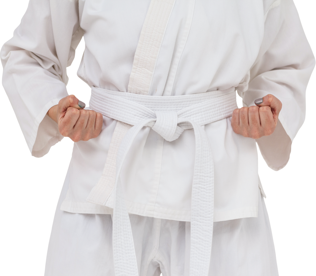 Transparent Close-Up Karate Expert Gripping Belt in Strong Pose - Download Free Stock Images Pikwizard.com