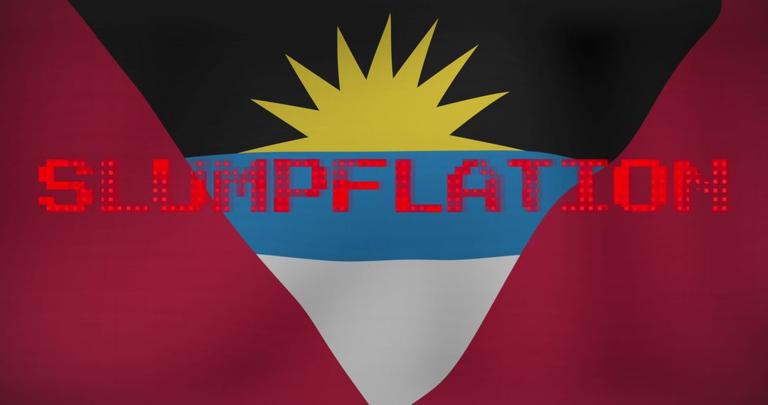 Slumpflation Concept Overlay on Antigua and Barbuda Flag