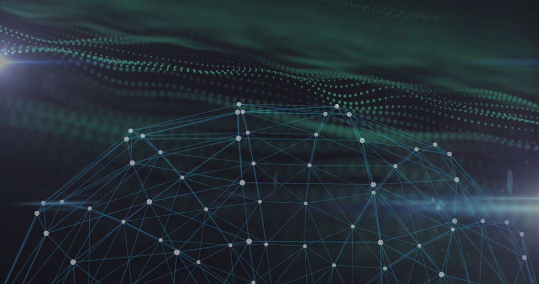 Futuristic Digital Network with Semi-Spherical Mesh Grid