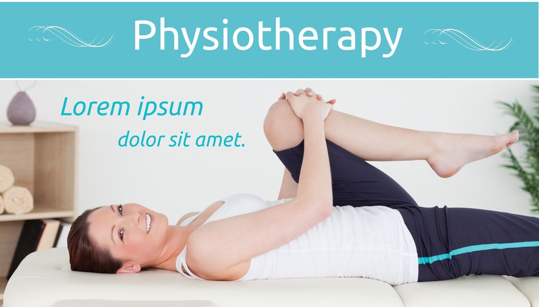 Physiotherapy wellness: woman performing leg exercise