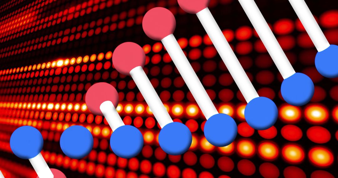 DNA Helix Against Abstract Digital Background