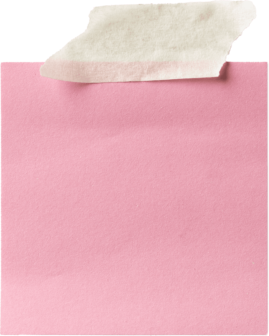 Pink Transparent Tape and Note with Copy Space for Creative Projects