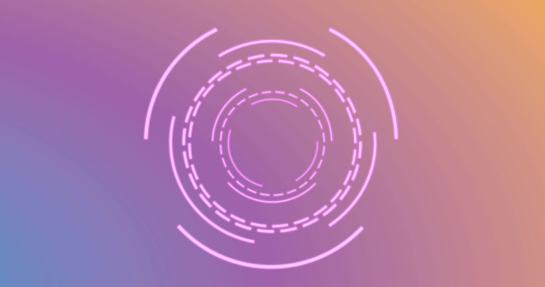 Futuristic Circular Design on Gradient Background