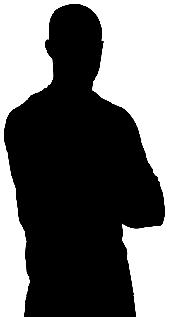 Silhouette of Sportsman on Transparent Background Symbolizing Athleticism