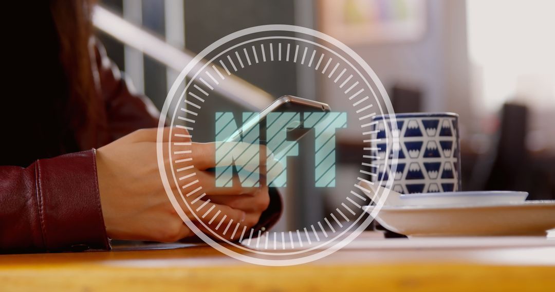 Digital Collaboration Concept with NFT and Digital Devices