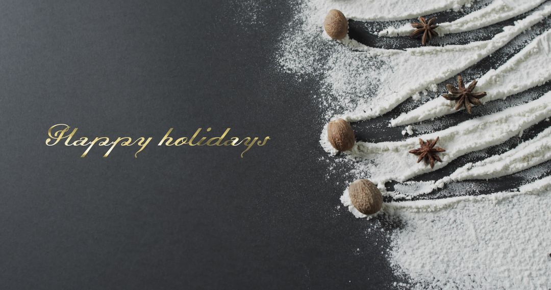 Creative Christmas Tree Design with Flour and Spices