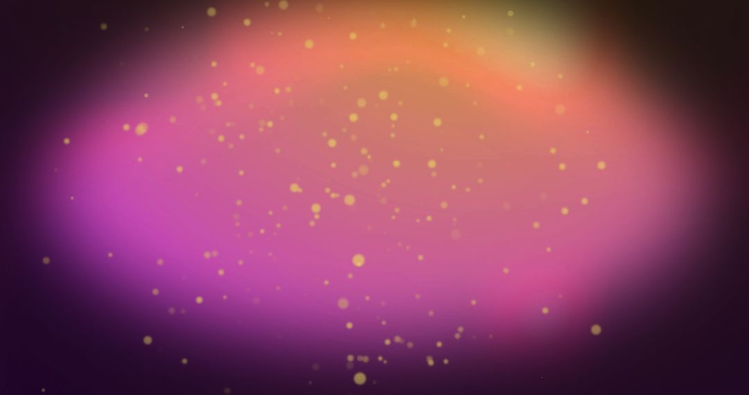 Vibrant Gradient with Floating Light Particles on Dark Background
