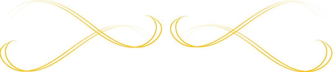Elegant Yellow Swirl Ornament on Transparent Background