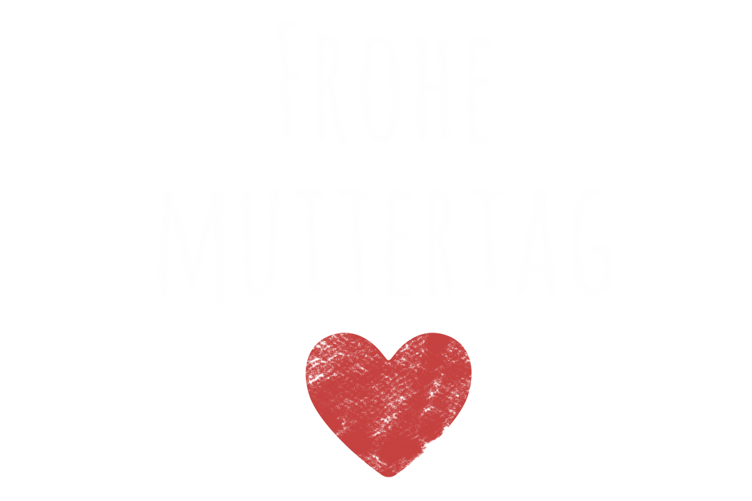 Frohe Muttertag Text with Red Heart Icon on Transparent Background - Download Free Stock Images Pikwizard.com