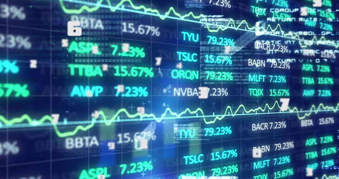 Digital Display of Stock Market Data Trends