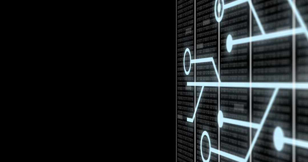 Futuristic Digital Interface with Data Network Connectivity