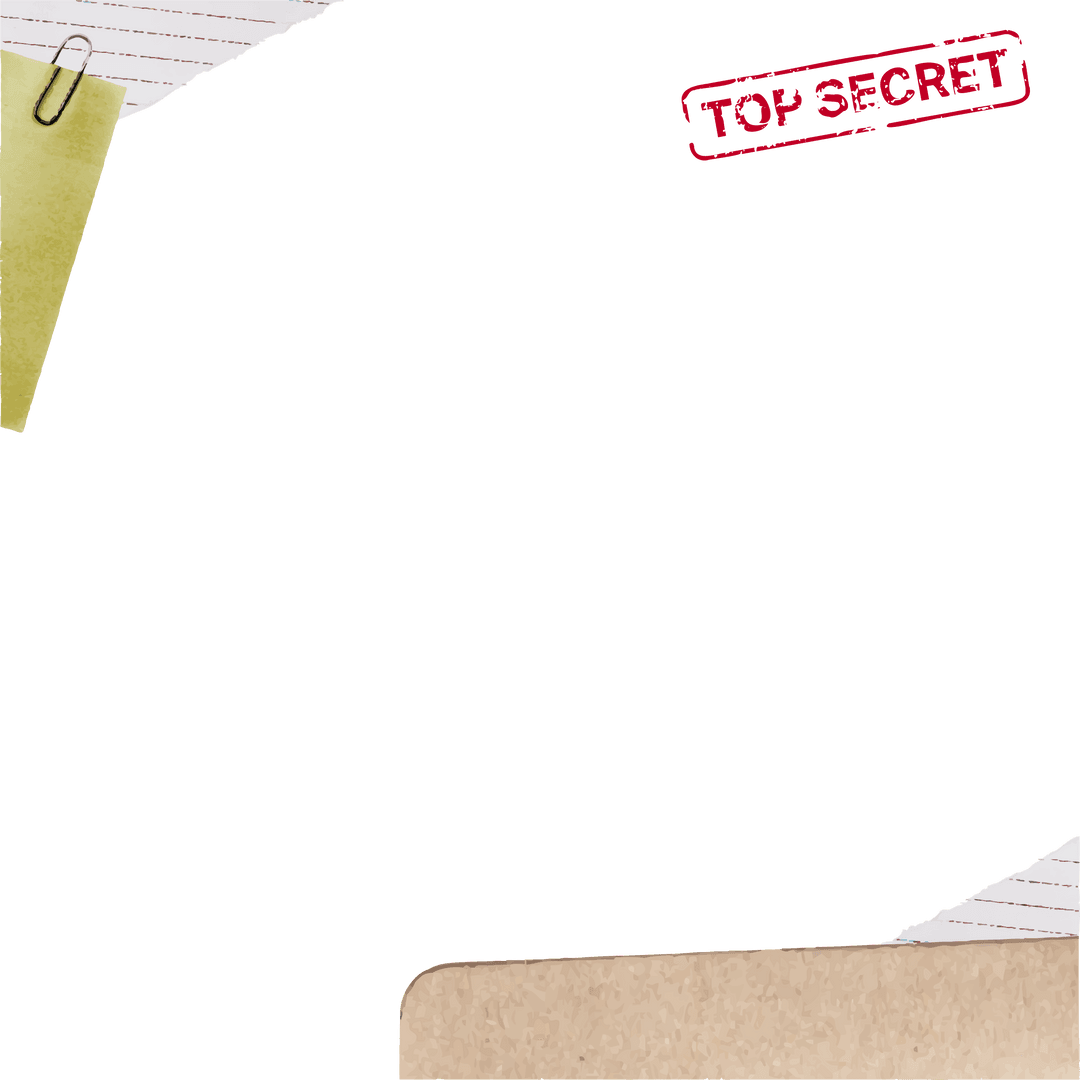 Confidential Memo Templates on Transparent Background