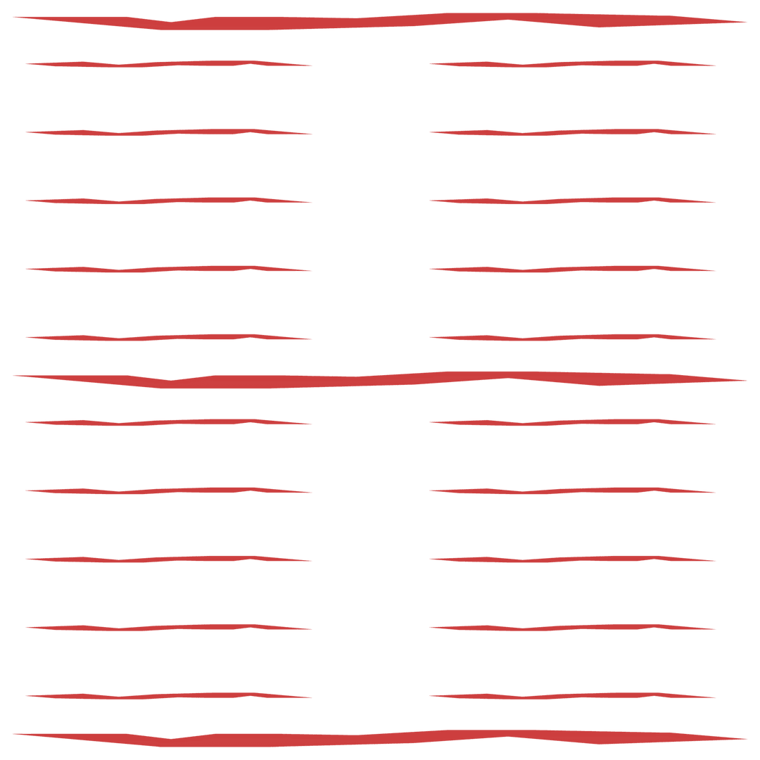 Abstract Red Linear Shapes on Transparent Background