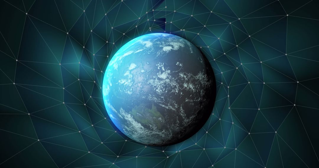 Digital Globe with Network Connections Showing Global Connectivity