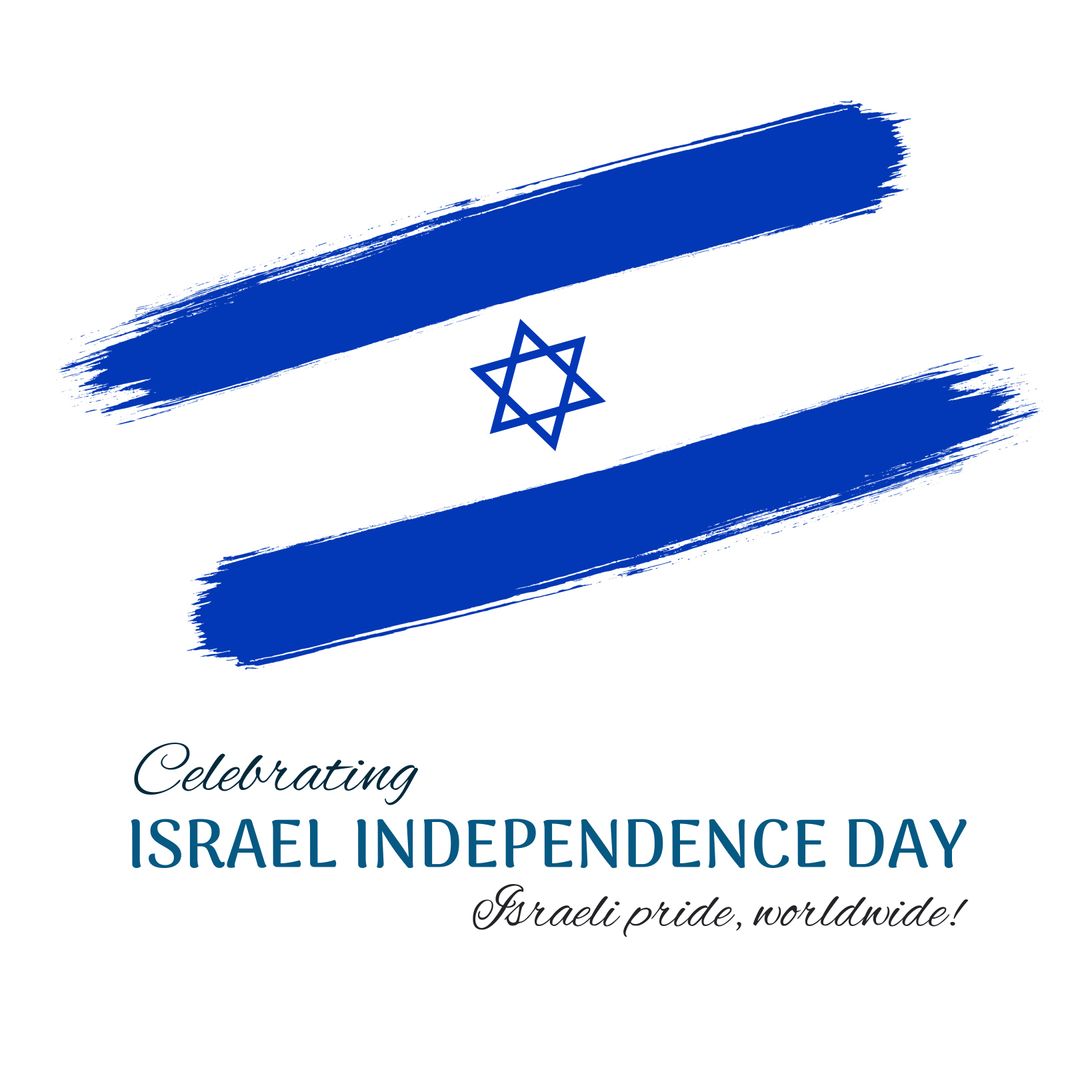 Celebrating Israel Independence Day with Flag Design