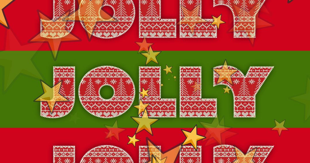 Festive Jolly Text with Red and Green Christmas Theme