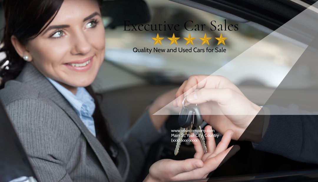 Professional Woman Handing Car Keys Executive Car Sales - Download Free Stock Templates Pikwizard.com