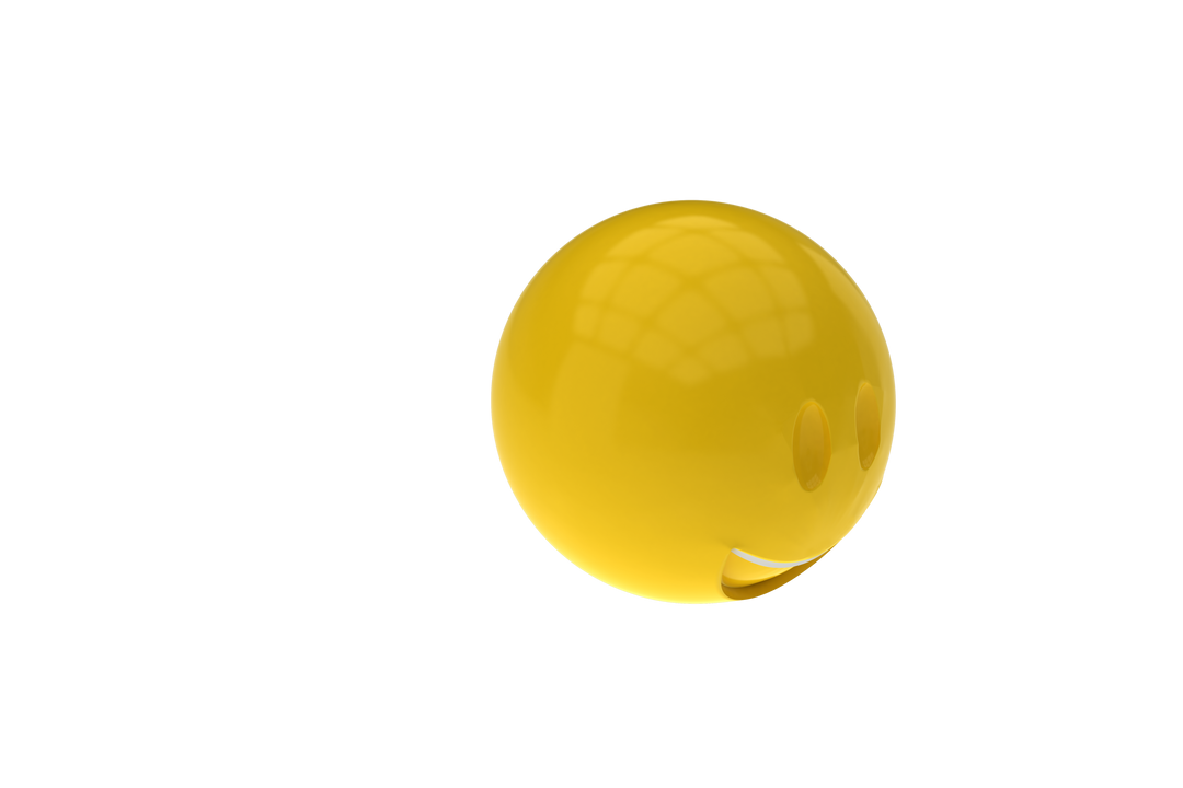 3D Transparent Yellow Happy Emoticon on Isolated Background - Download Free Stock Images Pikwizard.com