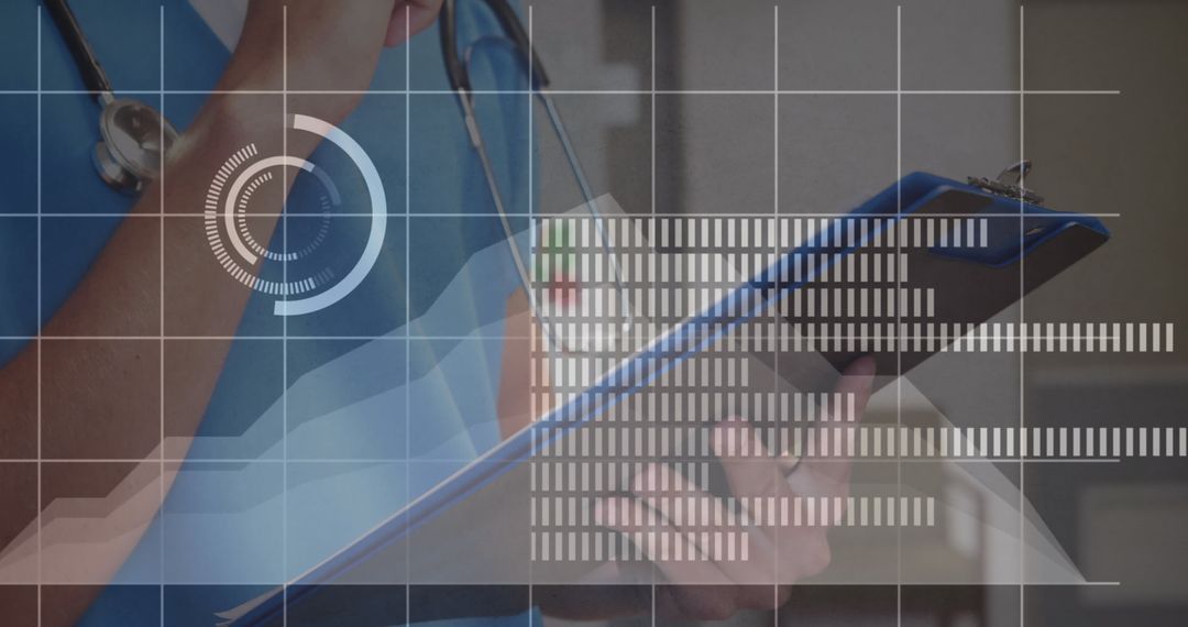 Healthcare Technology Concept with Doctor and Digital Interface