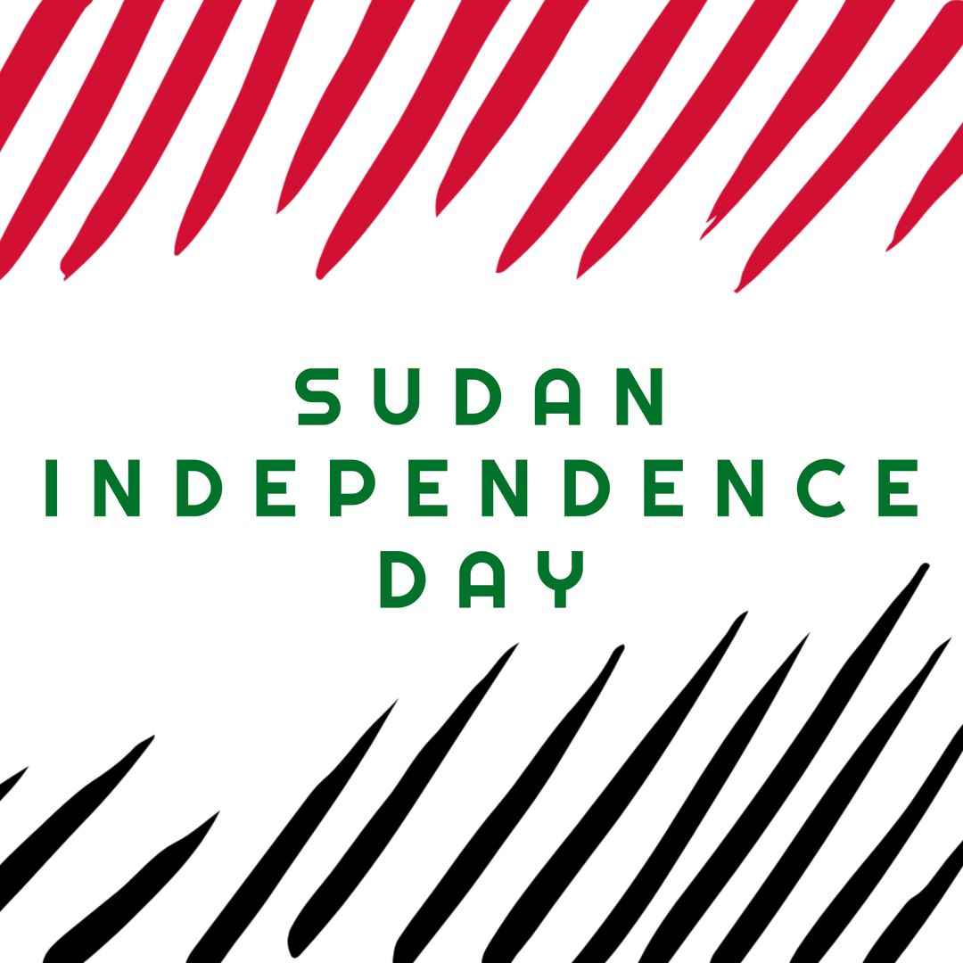 Sudan Independence Day Celebration with Flag-Inspired Design