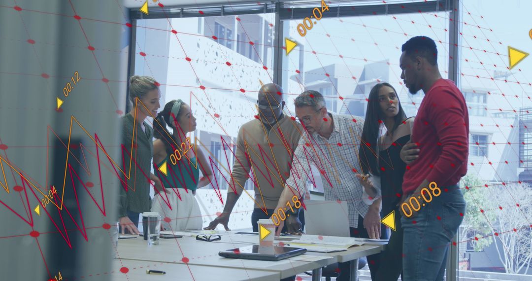 Diverse Team Collaborative Discussion with Data Visualization Interface