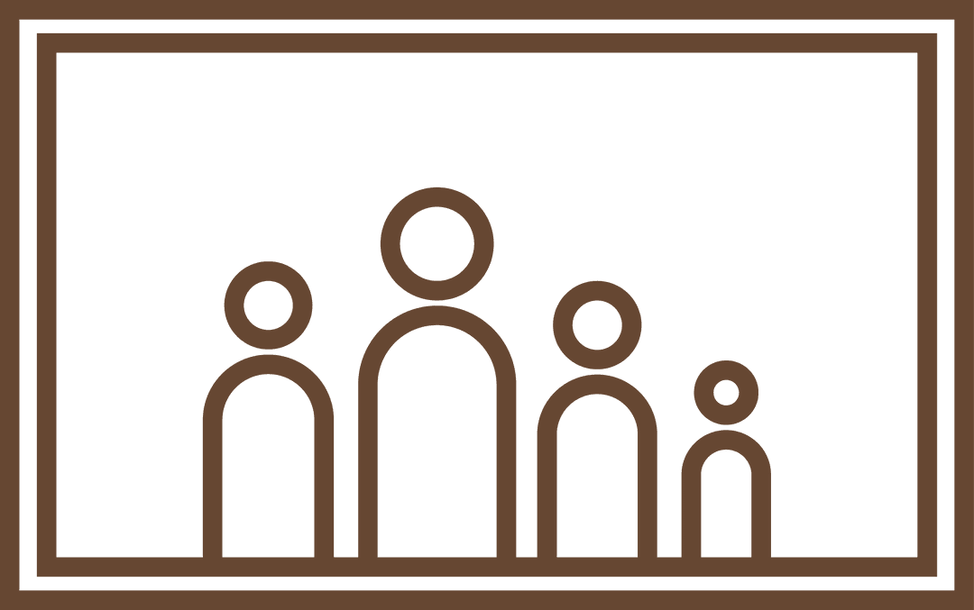 Abstract Family Silhouettes on Transparent Background