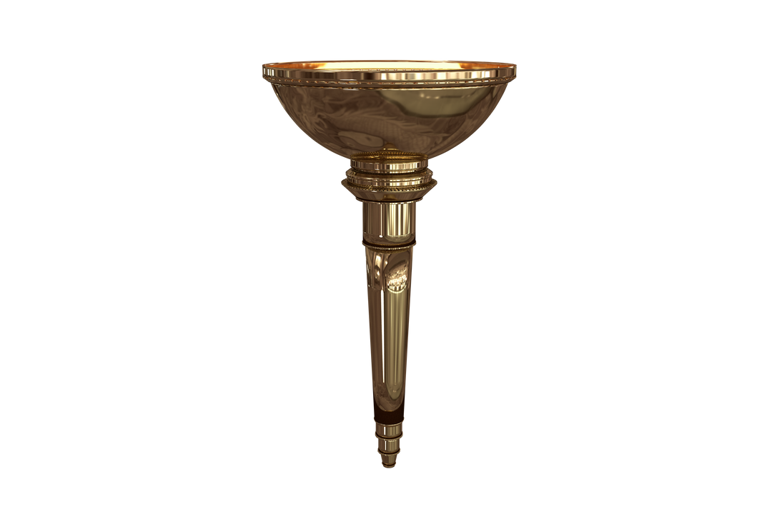 Olympic torch on transparent background shining golden metallic finish - Download Free Stock Images Pikwizard.com