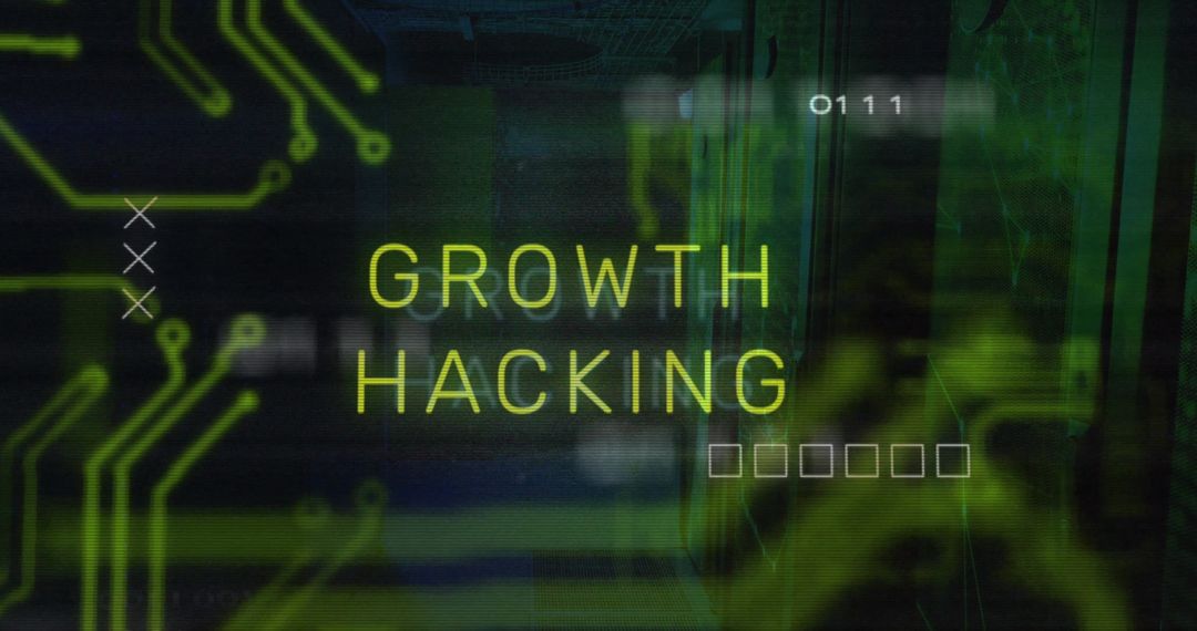 Growth Hacking Concept with Digital Interface Elements
