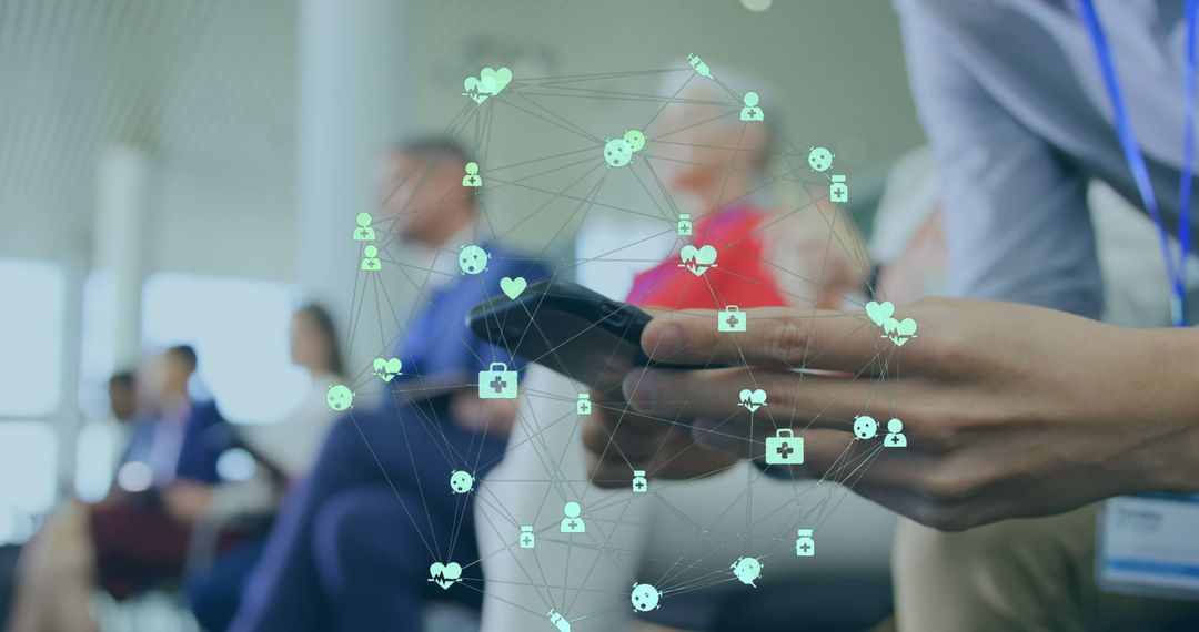 Innovative Business Networking with Global Connectivity Icons