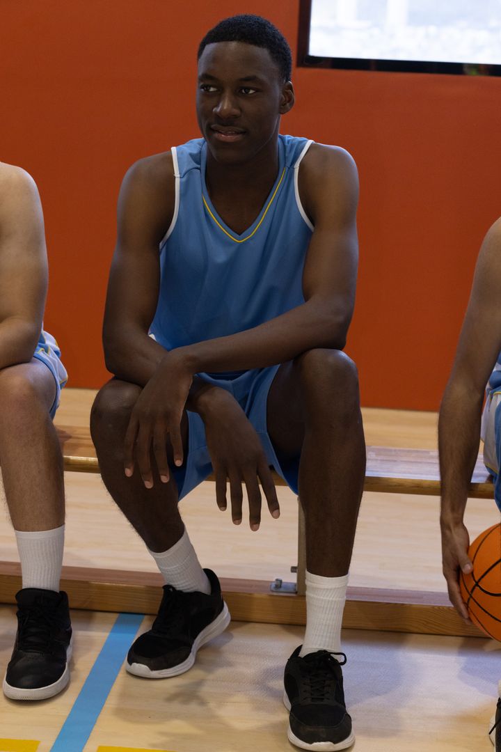 Basketball Team Member Resting Between Sessions