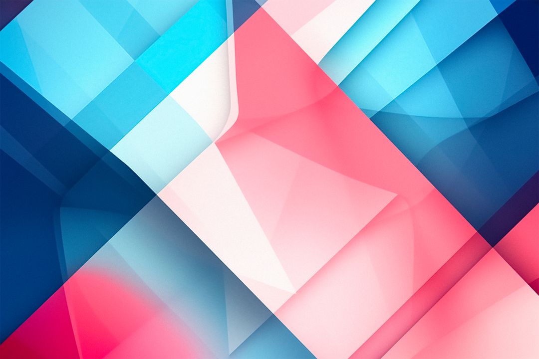 Vivid Geometric Abstract Background with Overlapping Shapes