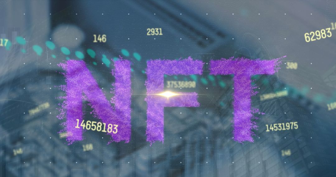 NFT Digital Montage with Glowing Abstract Effects