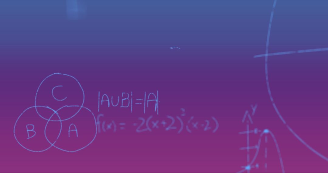 College Mathematics Concepts on Gradient Purple Background