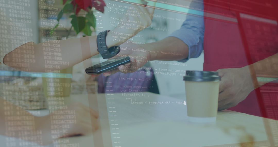 Digital Payment with Smartwatch Technology in Modern Cafe