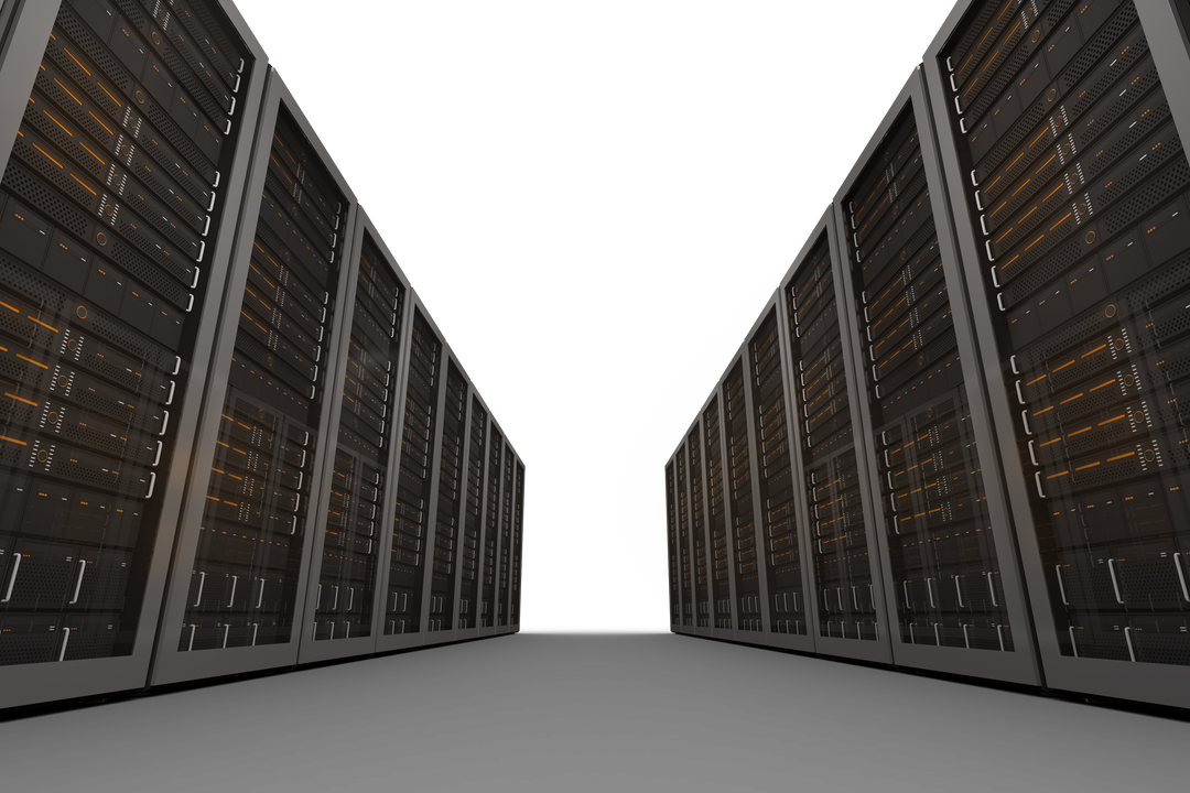 Transparent Server Room Tech Illustration with Data Racks - Download Free Stock Images Pikwizard.com